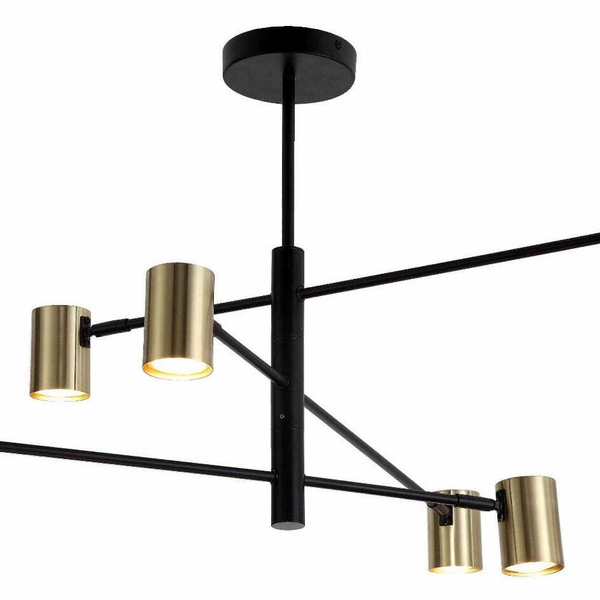 Złoty żyrandol lampa SNOW LP-731/6P GD Light Prestige salonowy metal tuba sticks