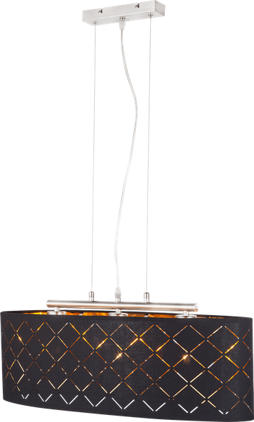 Owalna lampa wisząca Clarke 15229H2 nad stół czarna złota