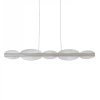 Lampa wisząca glamour nad stół kryształ aluminiowa POND AZ6782 LED 58W 3000K szampańska