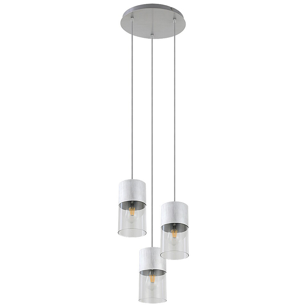 Szklana kaskada wisząca Zelkova 3155 do jadalni nad stół aluminium