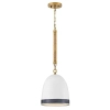 Lampa wisząca nad stół Nash HK-NASH-P-HB do jadalni mosiądz biały