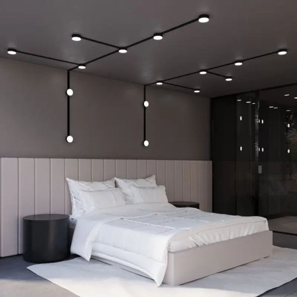 Lampy do systemu okrągłe Drop 1013 BROSline modułowy czarny