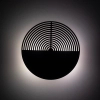 Ścienna lampa drewniana Lunar Wood 11015 okrągła ażurowa brązowa