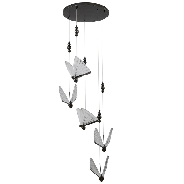 Ledowa lampa wisząca Bee MP0090-5 black Step 20W 3000K pszczoły czarna
