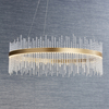 Żyrandol pierścień L&-181908 Light& do salonu glamour złoty
