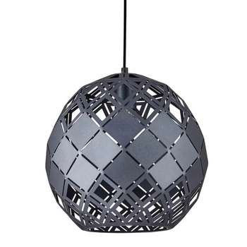 Czarna lampa wisząca Paulela PND-34221-1L-BK kulista do przedpokoju ażur