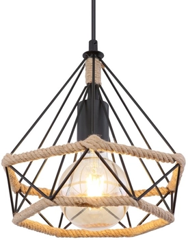 Lampa wisząca Ulleu 69029 druciana do holu czarna brązowa