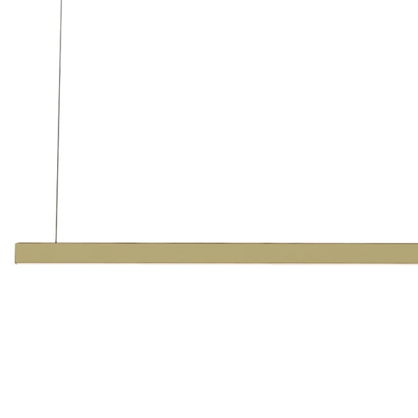 Ledowa lampa wisząca Trio P0475D prostokątna belka LED 12W 3000K złota