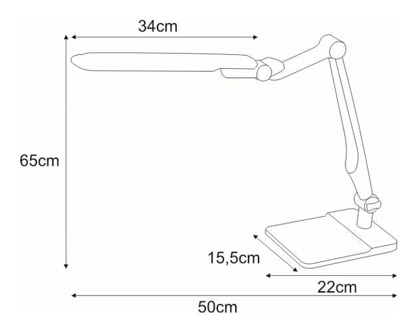 Stojąca lampa ruchoma Mica K-BL1207 Kaja LED 10W 3000-6000K czarna do gabinetu