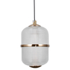 Szklana lampa zwieszana Alani PND-34375-3-HBR LED 45W 3000K owalna złoty