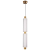 Wisząca lampa sypialniana OSMO ST-15038P-2 LED 15W 3000K szklana mosiądz