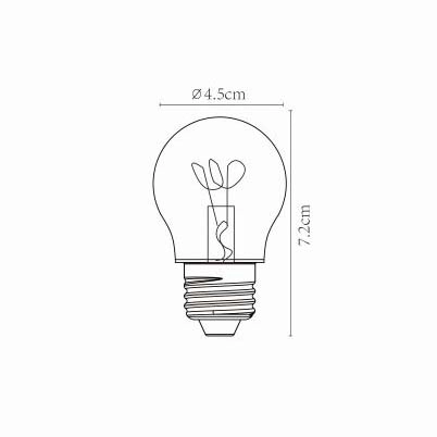 Klimatyczna żarówka ledowa 49045/03/62 ściemnialna 3W 2200K A45