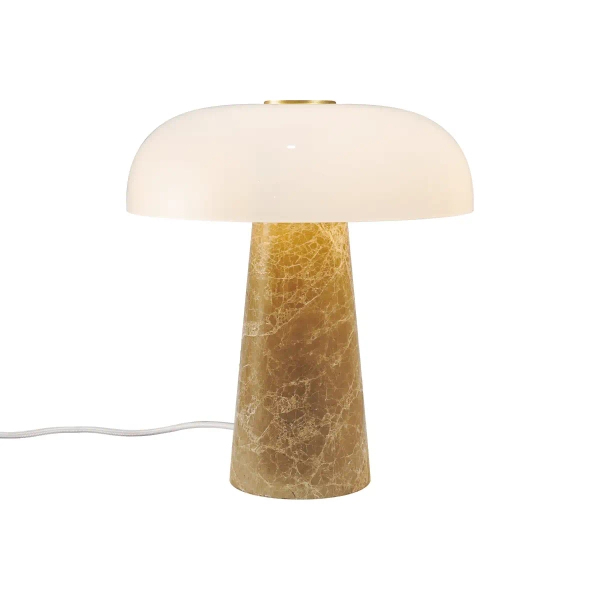 Stołowa lampka nocna Glossy 2520015009 marmurowa beżowa biała