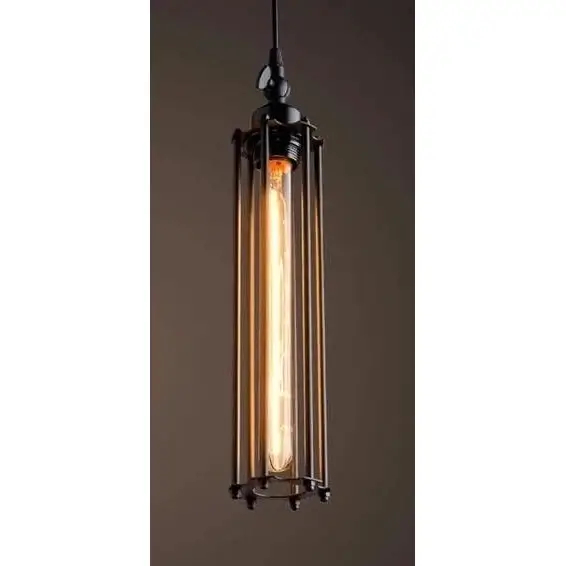 Lampa wisząca loft RETRO KRH-E27 metalowa vintage zwis czarny