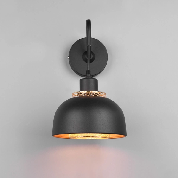 Loftowy kinkiet ścienny Punch R20811732 z włącznikiem metalowa czarna