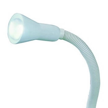 Regulowana lampa na klips FLEXO 5028010-01 na peszlu do czytania biały