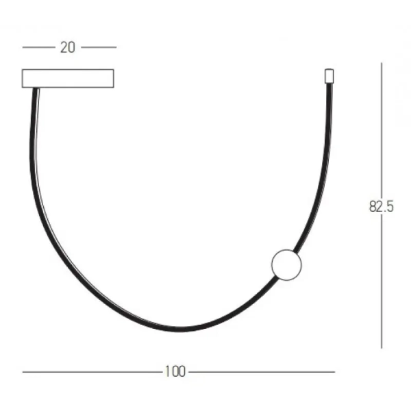 Liniowa sufitowa lampa ledowa 22250 LED 19W 3000K do jadalni złoty