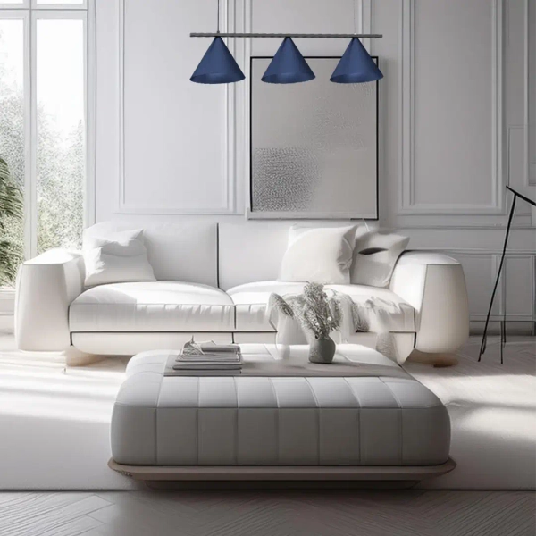 Żyrandol wiszący CAPITAL MLP1532 do jadalni czarno niebieski