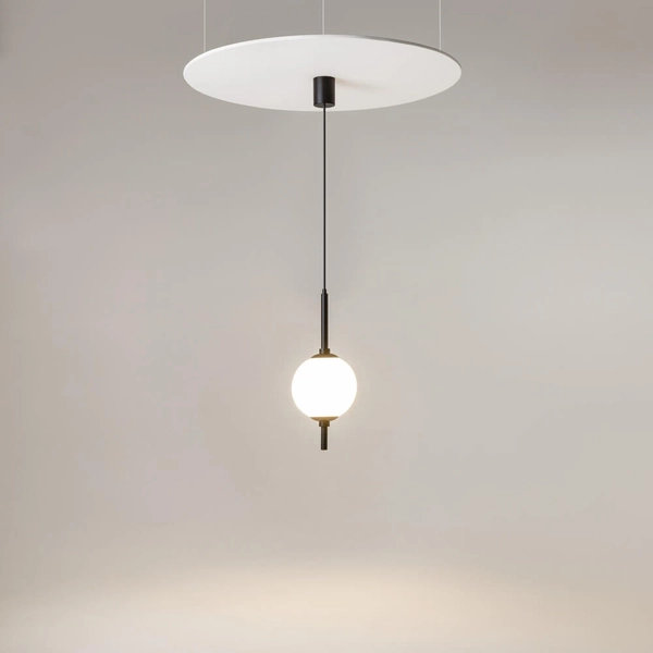 Lampa wisząca The Sixth Sense Z020PL-L6B3K LED 7W 3000K kula czarna biała