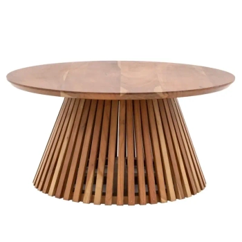 Stolik kawowy drewno Brookland 5059413699917 okrągły drewniany