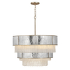 Lampa wisząca glamour QN-REVERIE-12P-CPG kryształ szara złota