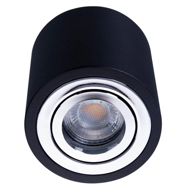 Kierunkowa lampa sufitowa Brant AZ2929 okrągła czarna chrom