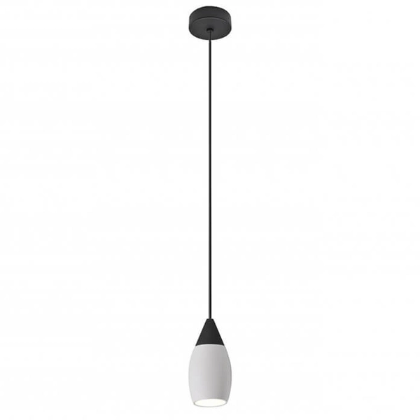 Owalna lampa zwis TENTOR AZ3098+AZ3100 Azzardo LED 7W 3000K czarny biały