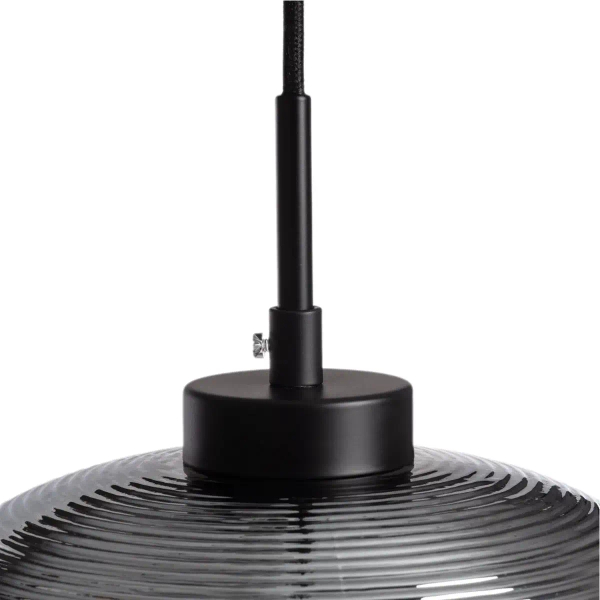 Owalna lampa wisząca Bonzo ABR-LWS-C-BON szklana do salonu szara
