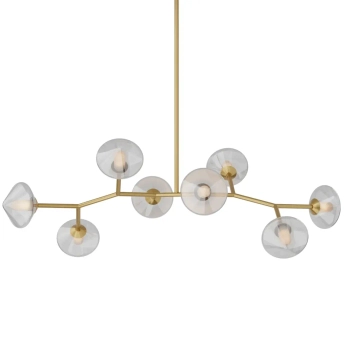 Molekułowa zwisająca lampa 23023 szklane kule do jadalni złote