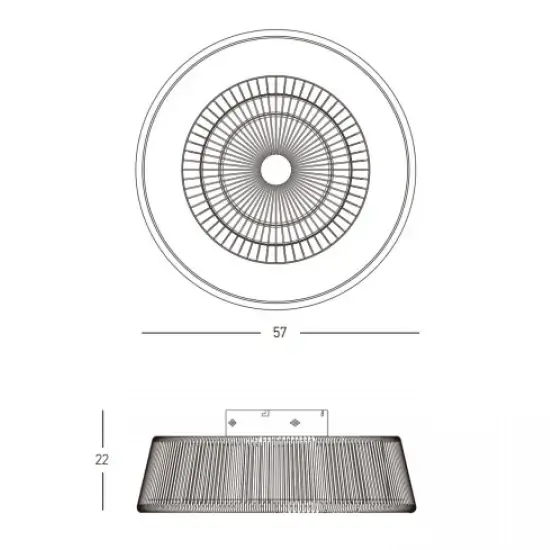 Ledowy wentylator sufitowy 23001 LED 33W 3000-6000K brązowy