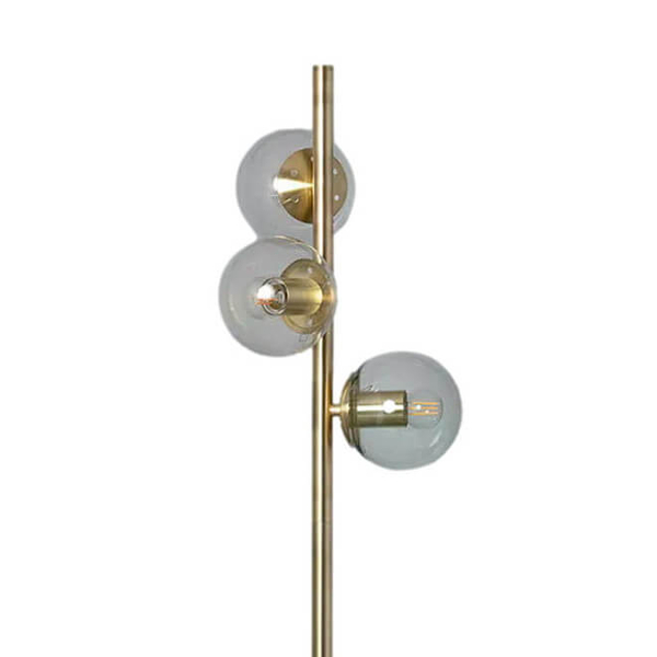 Podłogowa lampa Milano ABR-LSP-3XE27 Abruzzo kule złoty przezroczysty