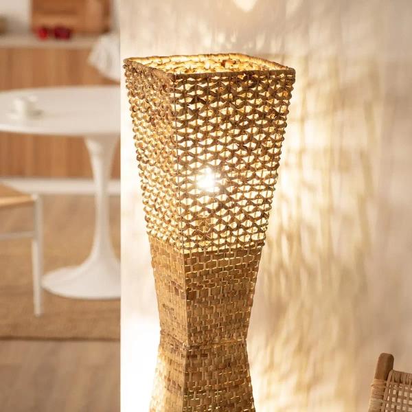 Podłogowa lampa Boho ABR-LP2-BH-E27 Abruzzo włókno naturalne brązowa