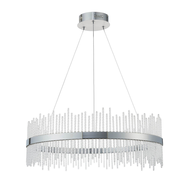 Nowoczesna lampa wisząca L&-1107108 LED 56W 3000K chrom przezroczysty