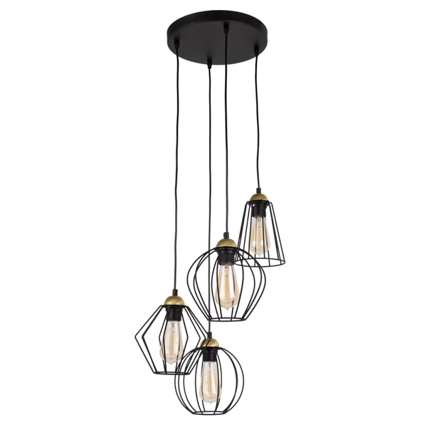 Zwisająca lampa kaskada Galaxy 2713 TK Lighting loftowa metalowa czarna