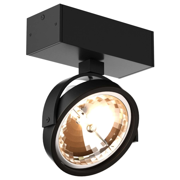 Spot sufitowy GO SL1 50484-G9 Zumaline metalowy regulowany reflektorek czarny