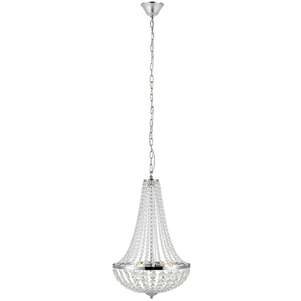 Wisząca lampa kryształowa Granso107551 pokojowa łańcuszki ip44 chrom