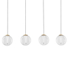 Wisząca lampa na belce HUALMAY LE44833 LED 25W 3000K bubbles przezroczysta złota