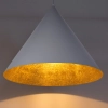 Pojedynczy zwis lampa VESUVIO 41050 nad stół stożek szary złoty