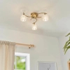 Sufitowa lampa do salonu szklana Boyer BOYER-3AB mosiądz przezroczysty