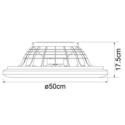 Wentylator lampa sufitowa CORUSSO 3654 Globo LED 45W 3000-6500K koło biały