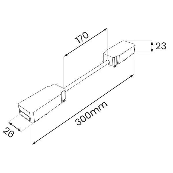 Podwójny łącznik szynowy magnetyczny Slim Magnetic ML2225 czarny