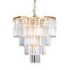 Żyrandol nad stół Amedeo 17106/4+1-GLD złota lampa wisząca crystal