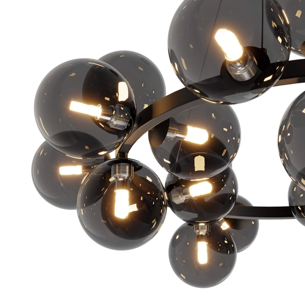 Lampa wisząca kulista Dallas MOD545PL-25B molekuły przydymione