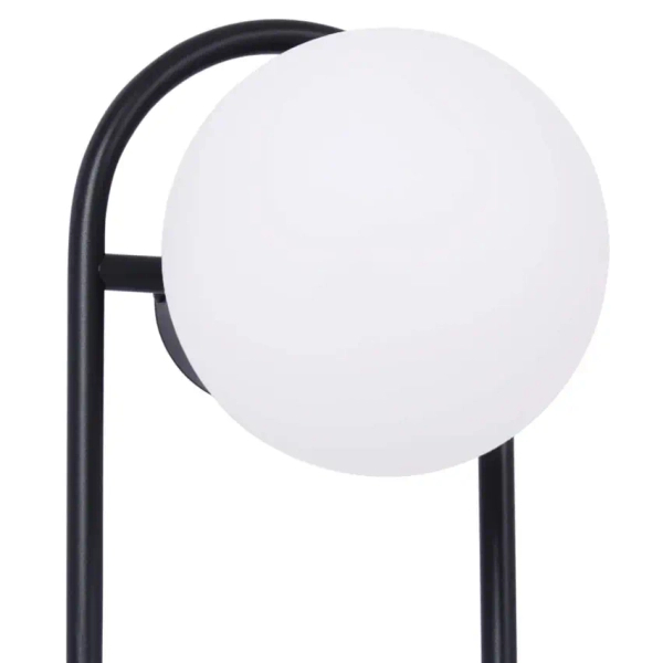 Lampa ścienna Finestra K-4964 szklana kula biała czarna