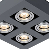LAMPA sufitowa CASEMIRO IT8002S4-BK/AL Italux metalowa OPRAWA kwadratowy SPOT czarny