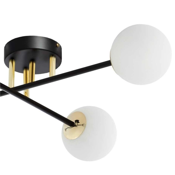 Loftowa LAMPA sufitowa ASTRA 10775402 Kaspa modernistyczna OPRAWA szklane kule balls czarne białe