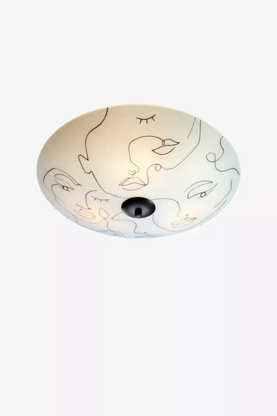 Okrągła lampa sufitowa Messy Family nowoczesny plafon biały