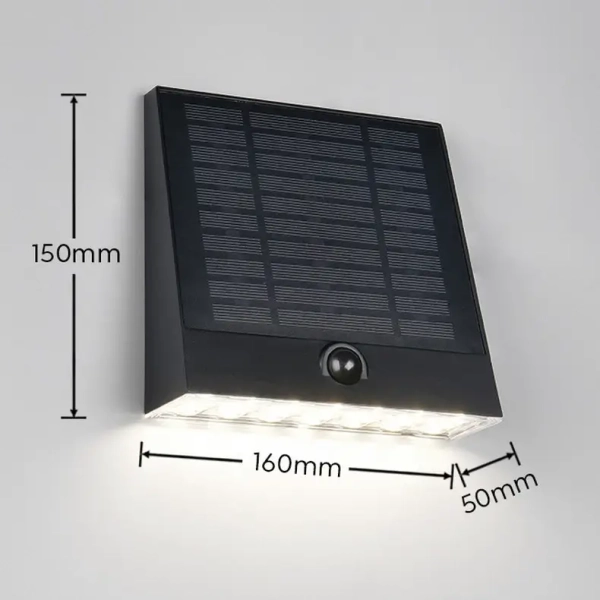 Elewacyjna lampa ALVORADA R23326102 LED 7W 4000K IP44 solarna czarny