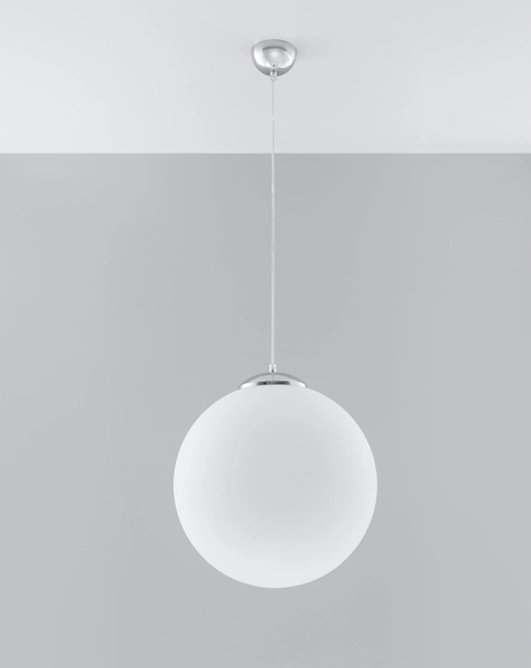 LAMPA wisząca SL.0265 szklana OPRAWA zwis kula ball biała