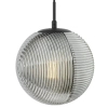 Kulista wisząca lampa Evander EVA0122 kula czarna przydymiona
